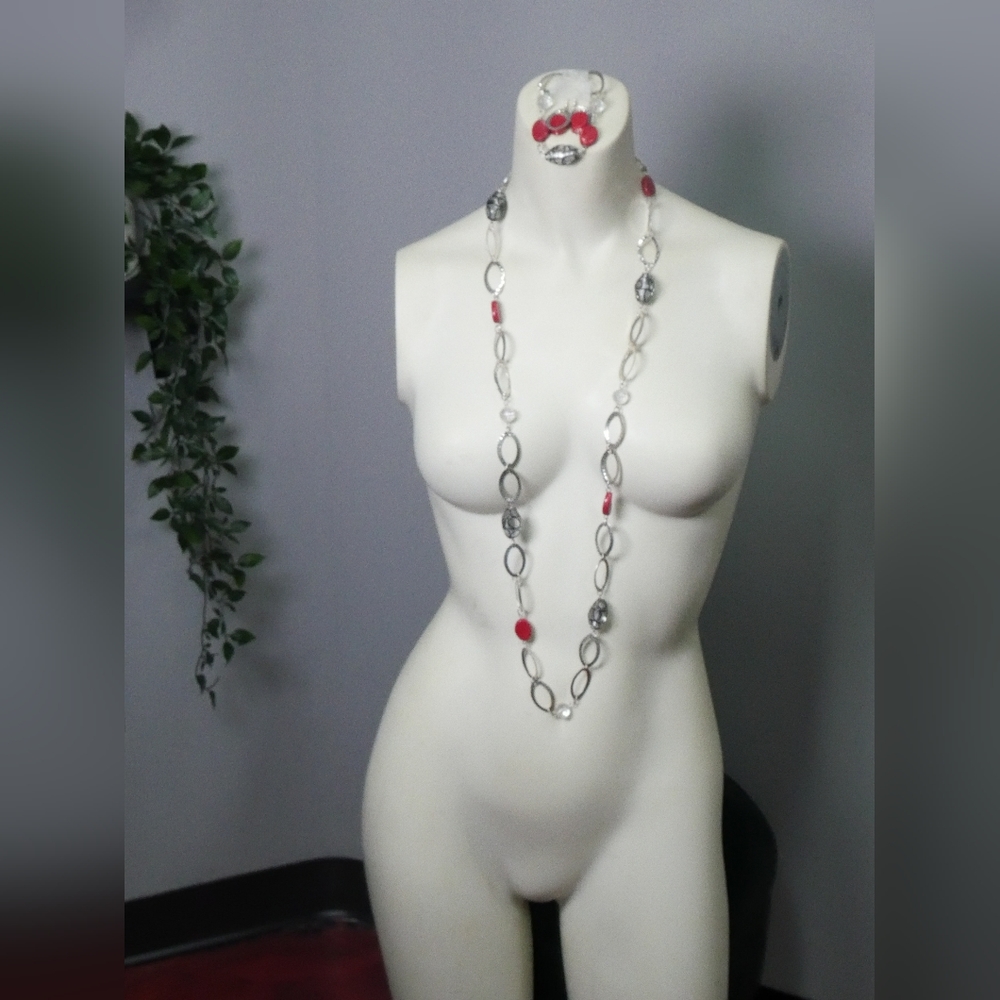 Red Onyx and Silver Statement Jewelry Collection